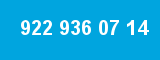 922 936 07 14 922 936 07 14